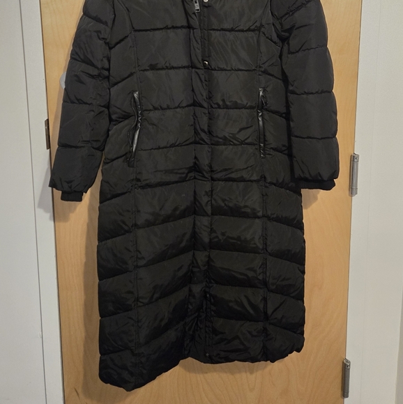 Black long puffer winter coat Point Zero - Picture 4 of 7